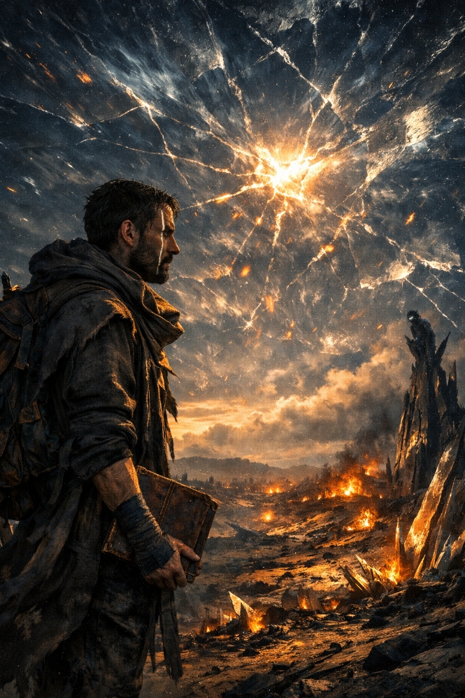 The Wanderer and the Watcher under the shattered sky